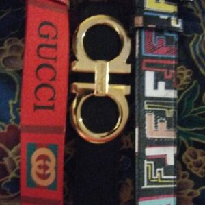Authentic Fendi, Ferragamo and Gucci belts